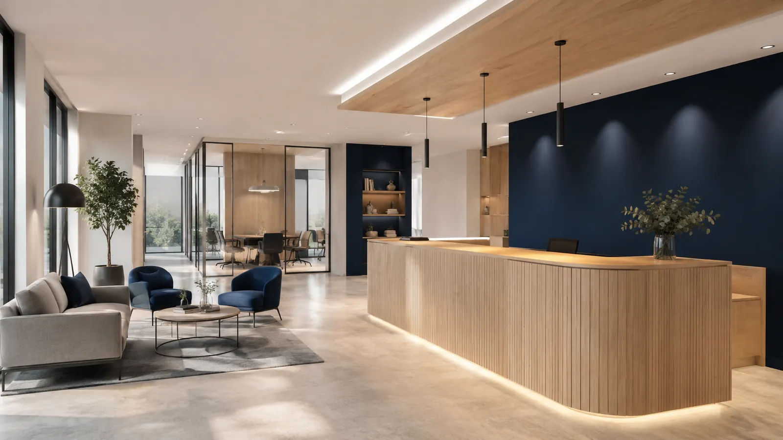 Salle de 132&nbsp;m² entièrement repensée et livrée en Île-de-France